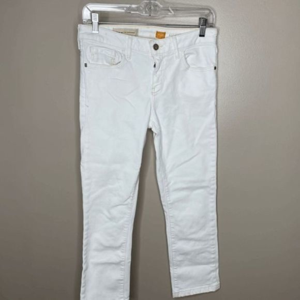 Pilcro and the Letterpress White Skinny Crop‎ Jeans Stet